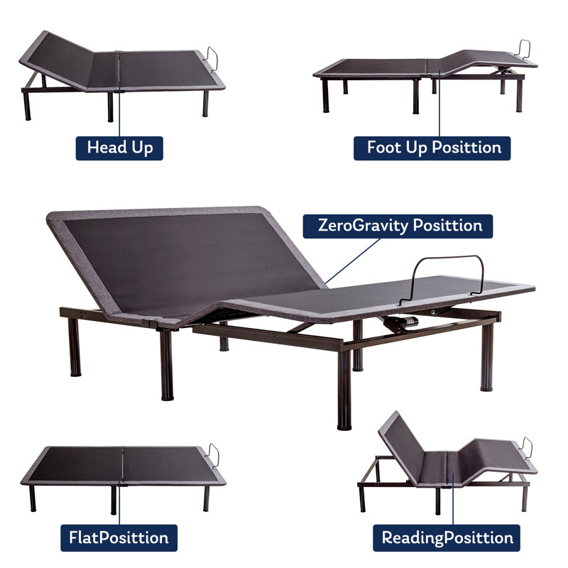 Alwyn Home Zero Gravity Adjustable Bed Frame with Wireless Remote, Head